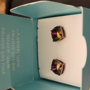 Origami Owl  Purple 💜Chocolate Clara Earrings Valentine's Day 😍